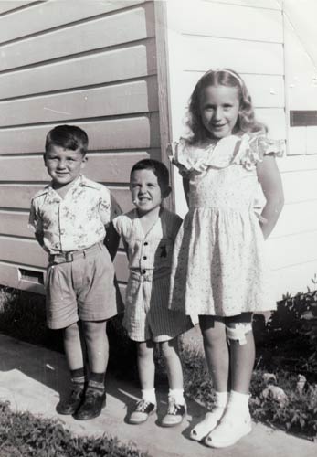 Steve, James Francis, and Jeannette LaBounty, 1940s
