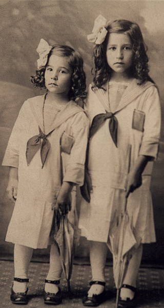 Bernice and Matilda Starcevich, about 1920