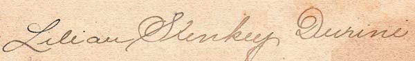 Lilian Slinkey signature